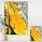 Designart - Yellow , Black and Marbled Acrylic Painting - Modern & Contemporary Premium Canvas Wall Art